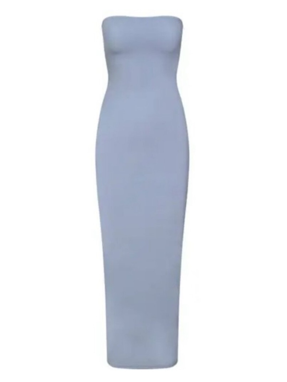 SKIMS Light Blue Strapless Bodycon Maxi Dress